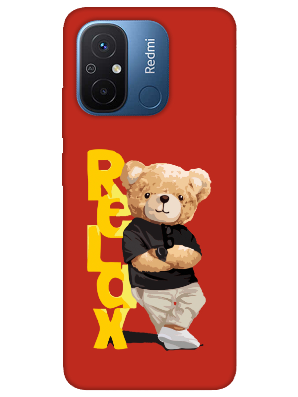 Redmi%2012C%20Teddy%20Bear%20Relax%20Kırmızı%20Telefon%20Kılıfı