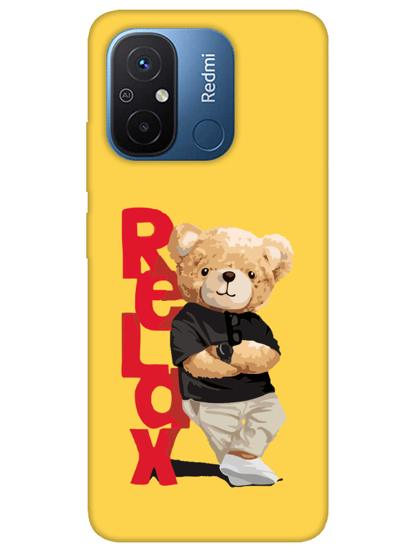 Redmi%2012C%20Teddy%20Bear%20Relax%20Sarı%20Telefon%20Kılıfı