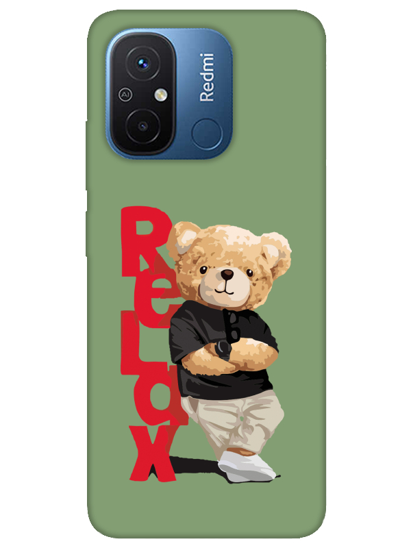 Redmi%2012C%20Teddy%20Bear%20Relax%20Yeşil%20Telefon%20Kılıfı