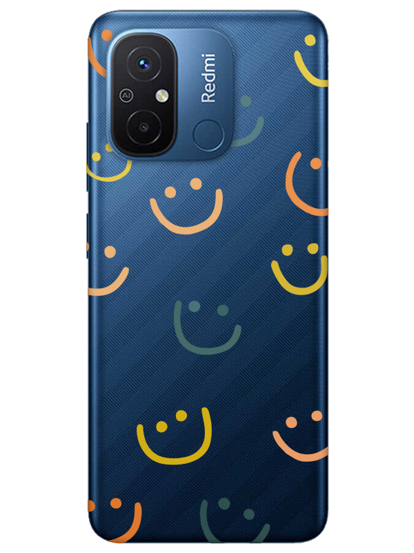 Redmi%2012C%20Emoji%20Gülen%20Yüz%20Şeffaf%20Telefon%20Kılıfı