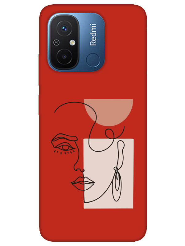 Redmi%2012C%20Women%20Art%20Kırmızı%20Telefon%20Kılıfı