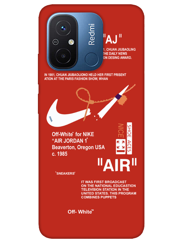 Redmi%2012C%20Nike%20Air%20Kırmızı%20Telefon%20Kılıfı