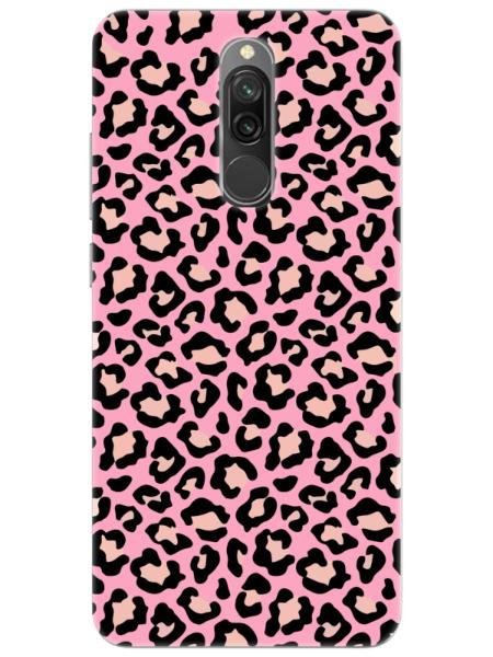 Redmi%208%20Leopar%20Desenli%20Pembe%20Telefon%20Kılıfı