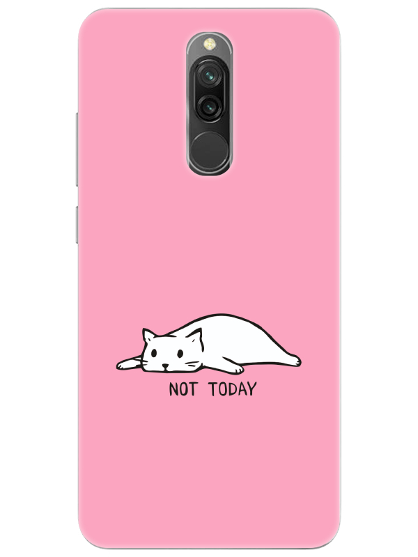 Redmi%208%20Not%20Today%20Kedi%20Pembe%20Telefon%20Kılıfı