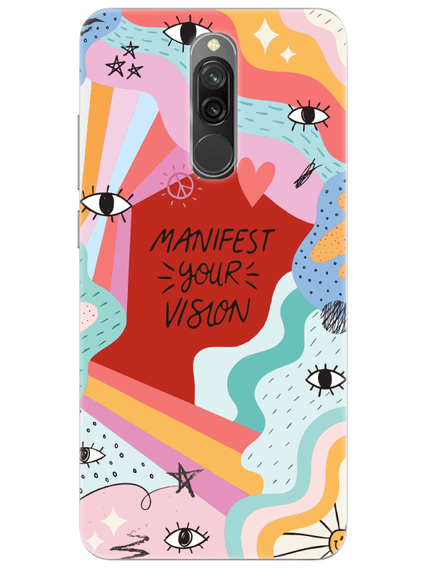 Redmi%208%20Manifest%20Your%20Vision%20Kırmızı%20Telefon%20Kılıfı