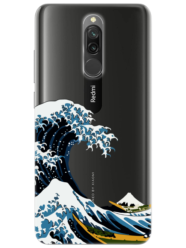 Redmi%208%20Kanagawa%20Şeffaf%20Telefon%20Kılıfı