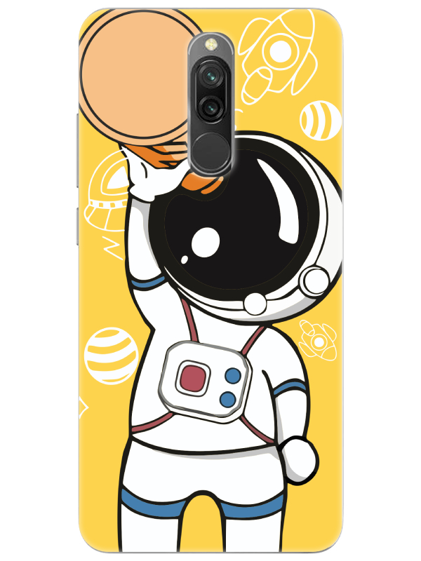 Redmi%208%20Astronot%20Sarı%20Telefon%20Kılıfı