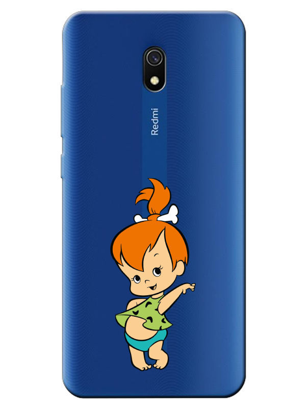 Redmi%208A%20Taş%20Devri%20Kız%20Bebek%20Şeffaf%20Telefon%20Kılıfı