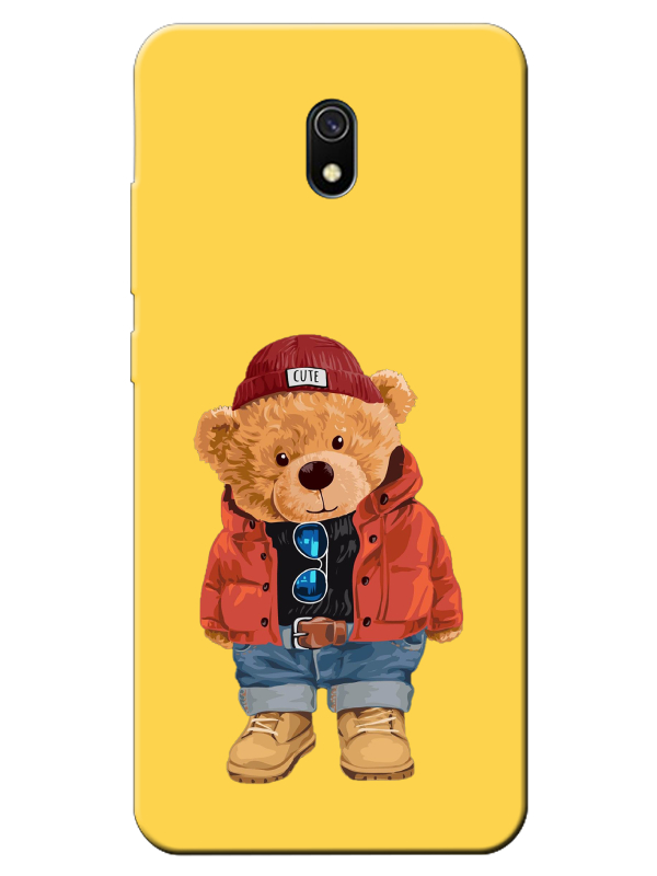 Redmi%208A%20Teddy%20Bear%20Sarı%20Telefon%20Kılıfı