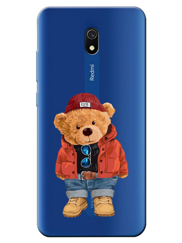 Redmi%208A%20Teddy%20Bear%20Şeffaf%20Telefon%20Kılıfı