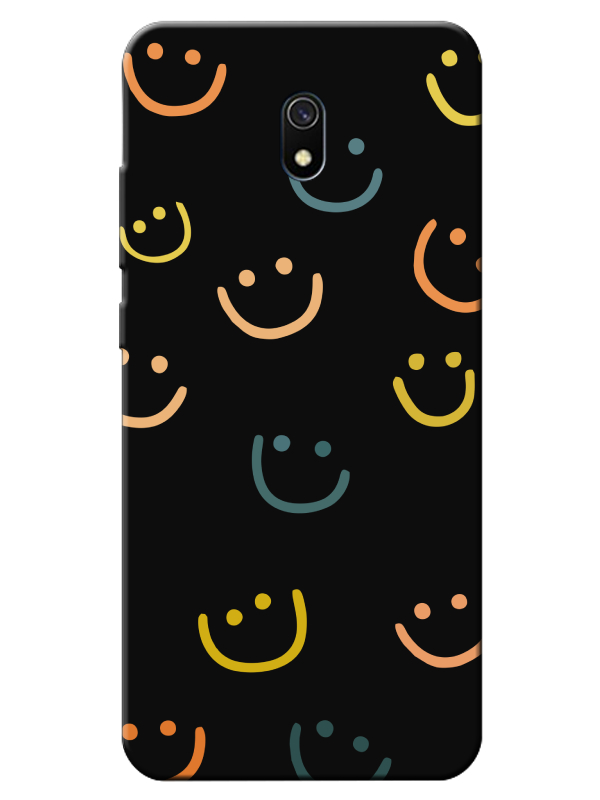 Redmi%208A%20Emoji%20Gülen%20Yüz%20Siyah%20Telefon%20Kılıfı