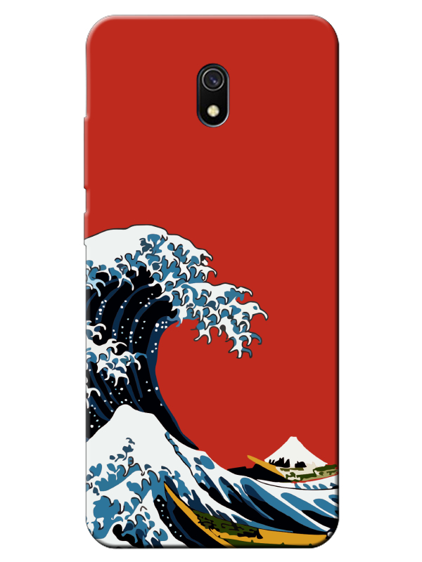 Redmi%208A%20Kanagawa%20Kırmızı%20Telefon%20Kılıfı