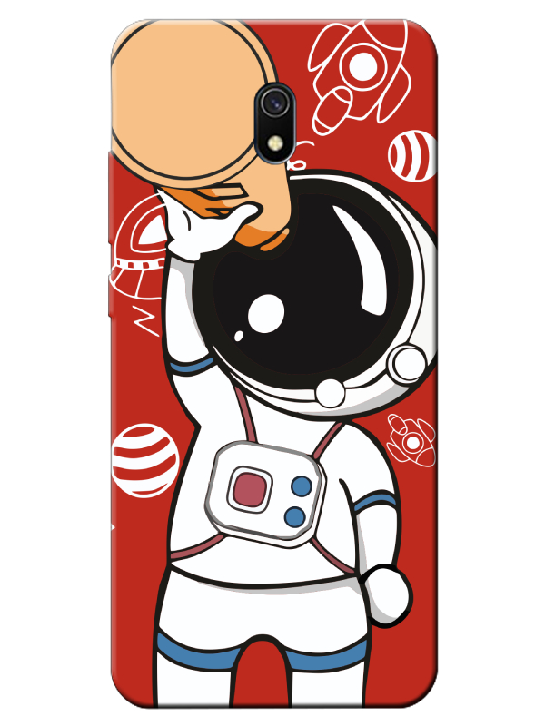 Redmi%208A%20Astronot%20Kırmızı%20Telefon%20Kılıfı