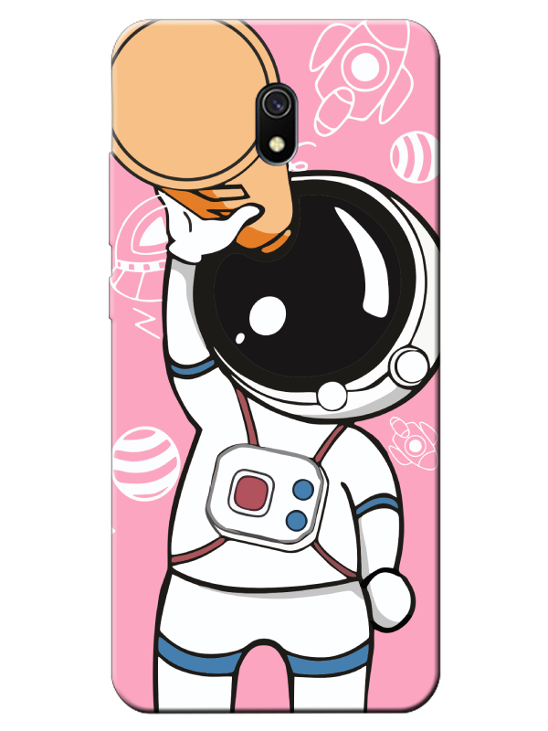 Redmi%208A%20Astronot%20Pembe%20Telefon%20Kılıfı