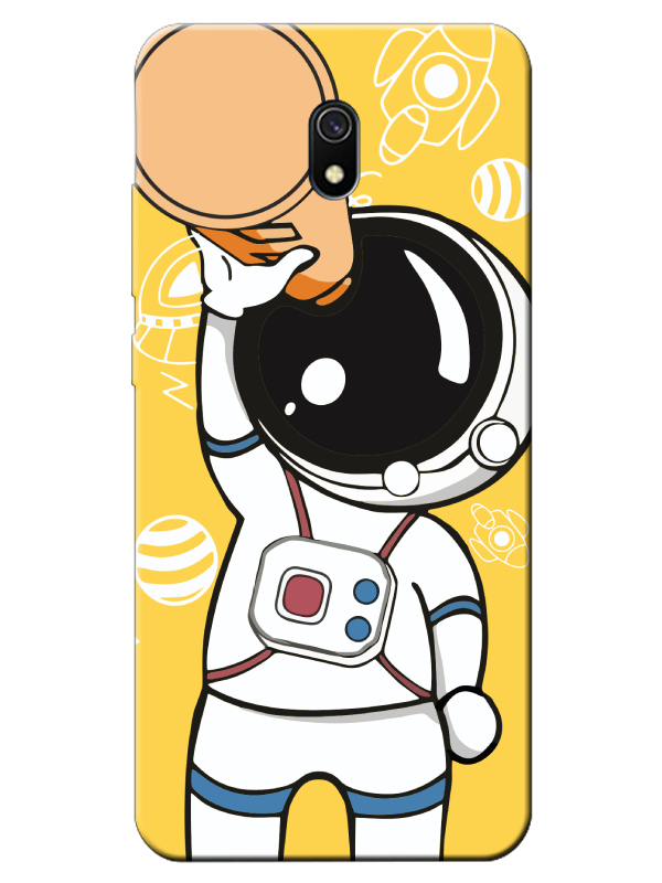 Redmi%208A%20Astronot%20Sarı%20Telefon%20Kılıfı