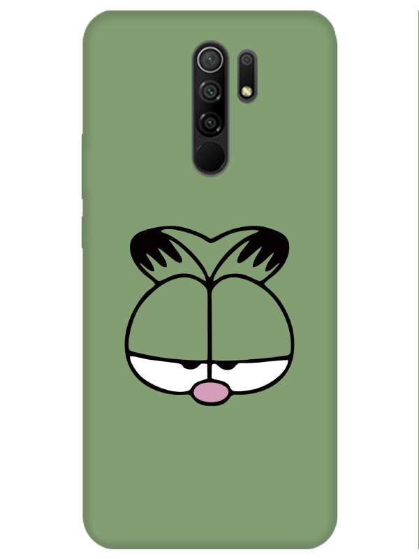 Redmi%209%20Garfield%20Yeşil%20Telefon%20Kılıfı