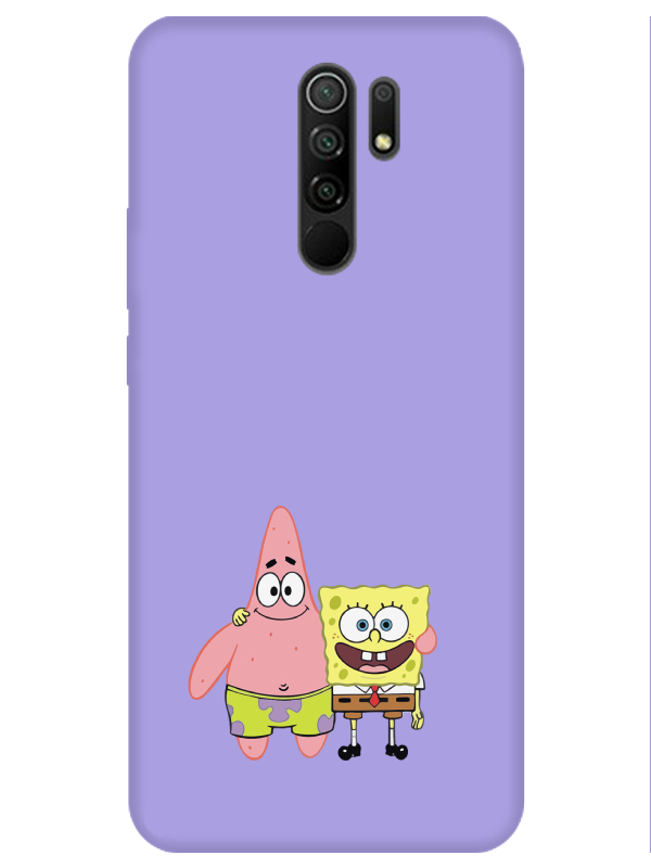 Redmi%209%20Sünger%20Bob%20Ve%20Patrickstar%20Lila%20Telefon%20Kılıfı