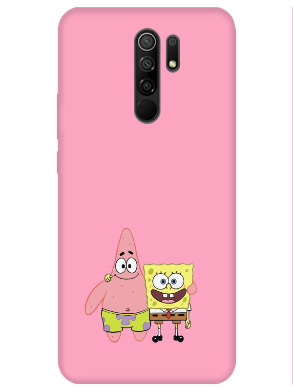 Redmi%209%20Sünger%20Bob%20Ve%20Patrickstar%20Pembe%20Telefon%20Kılıfı