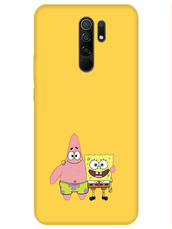 Redmi%209%20Sünger%20Bob%20Ve%20Patrickstar%20Sarı%20Telefon%20Kılıfı