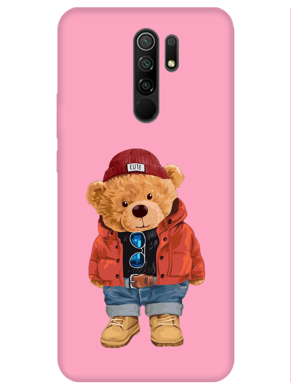 Redmi%209%20Teddy%20Bear%20Pembe%20Telefon%20Kılıfı