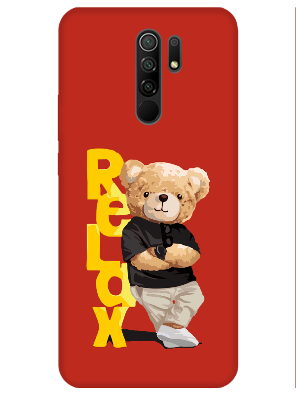 Redmi%209%20Teddy%20Bear%20Relax%20Kırmızı%20Telefon%20Kılıfı