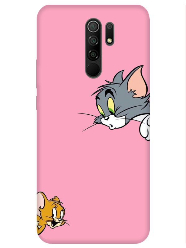 Redmi%209%20Tom%20And%20Jerry%20Pembe%20Telefon%20Kılıfı