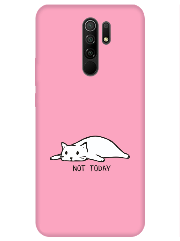 Redmi%209%20Not%20Today%20Kedi%20Pembe%20Telefon%20Kılıfı