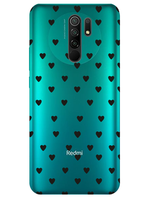 Redmi%209%20Minik%20Kalpler%20Şeffaf%20Telefon%20Kılıfı