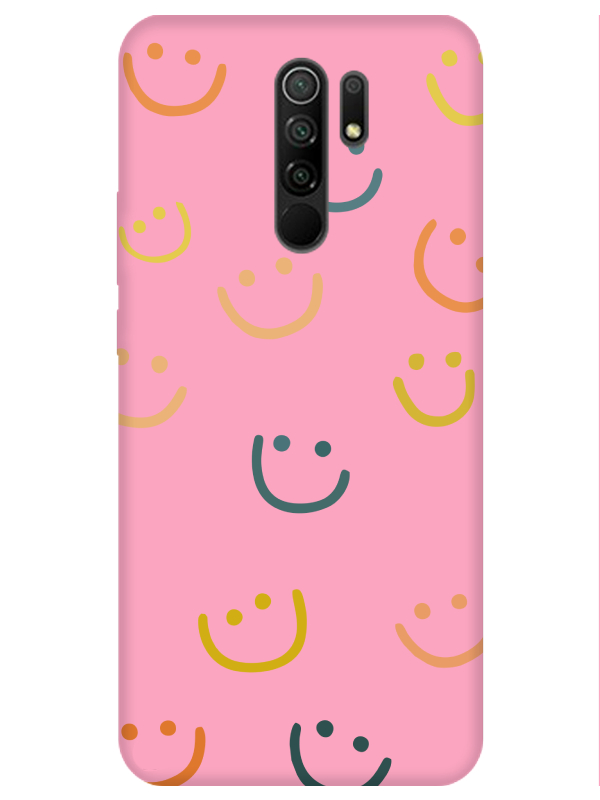 Redmi%209%20Emoji%20Gülen%20Yüz%20Pembe%20Telefon%20Kılıfı