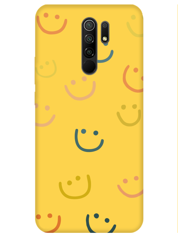 Redmi%209%20Emoji%20Gülen%20Yüz%20Sarı%20Telefon%20Kılıfı