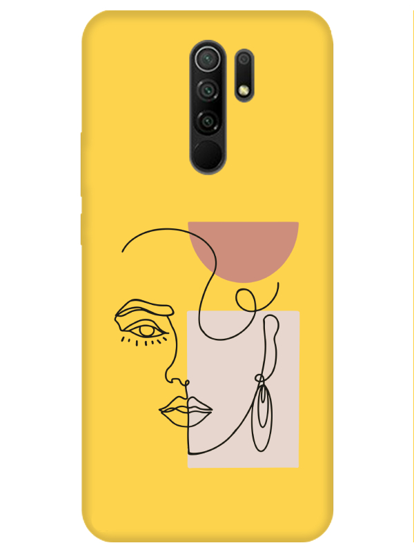 Redmi%209%20Women%20Art%20Sarı%20Telefon%20Kılıfı