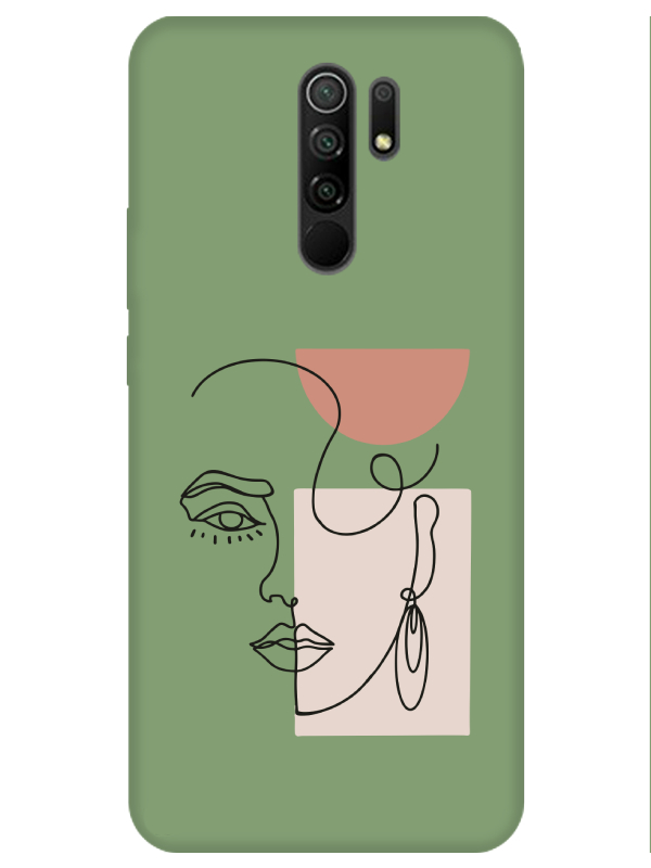 Redmi%209%20Women%20Art%20Yeşil%20Telefon%20Kılıfı