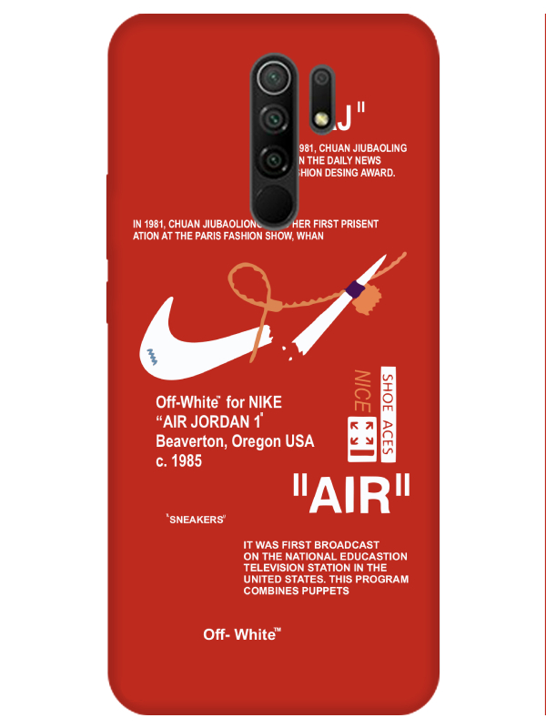 Redmi%209%20Nike%20Air%20Kırmızı%20Telefon%20Kılıfı