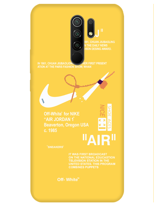 Redmi%209%20Nike%20Air%20Sarı%20Telefon%20Kılıfı