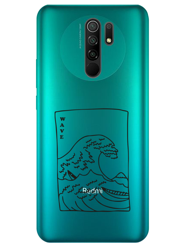 Redmi%209%20Kanagawa%20Wave%20Şeffaf%20Telefon%20Kılıfı