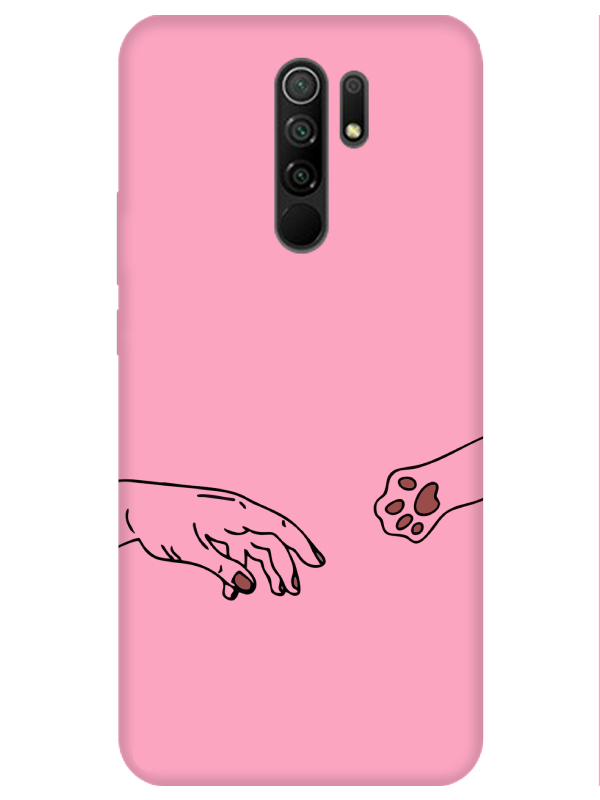 Redmi%209%20Hand%20And%20Paw%20Pembe%20Telefon%20Kılıfı