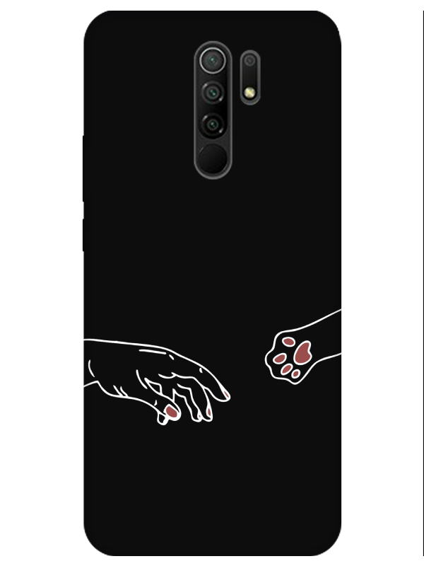 Redmi%209%20Hand%20And%20Paw%20Siyah%20Telefon%20Kılıfı