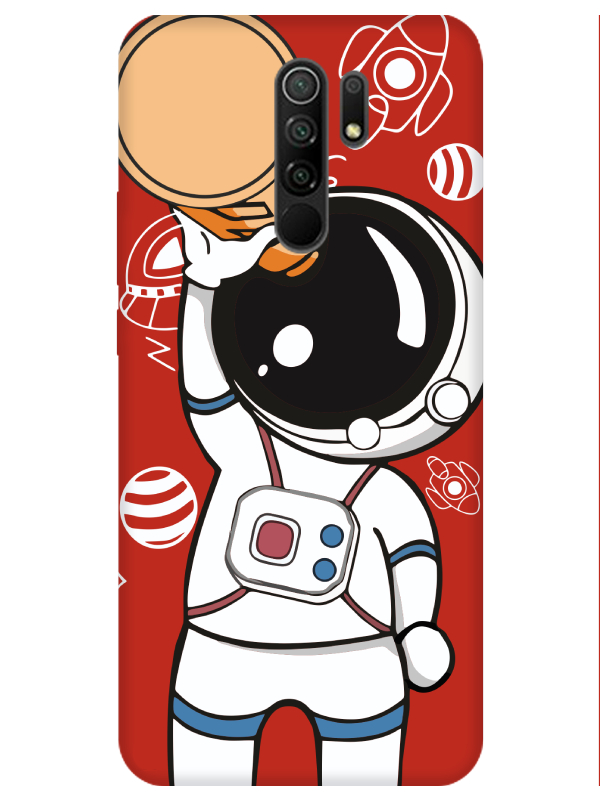 Redmi%209%20Astronot%20Kırmızı%20Telefon%20Kılıfı