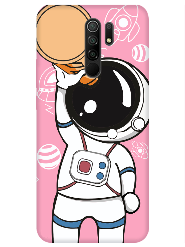 Redmi%209%20Astronot%20Pembe%20Telefon%20Kılıfı