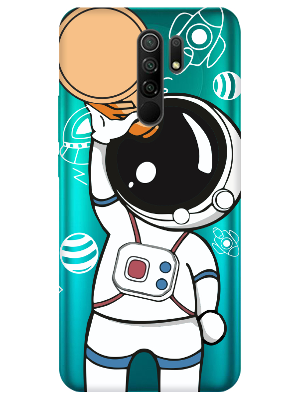 Redmi%209%20Astronot%20Şeffaf%20Telefon%20Kılıfı