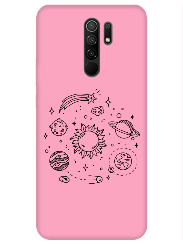 Redmi%209%20Gezegen%20Pembe%20Telefon%20Kılıfı