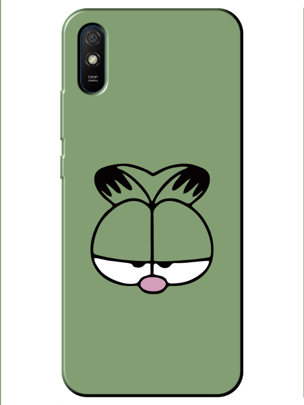 Redmi%209A%20Garfield%20Yeşil%20Telefon%20Kılıfı