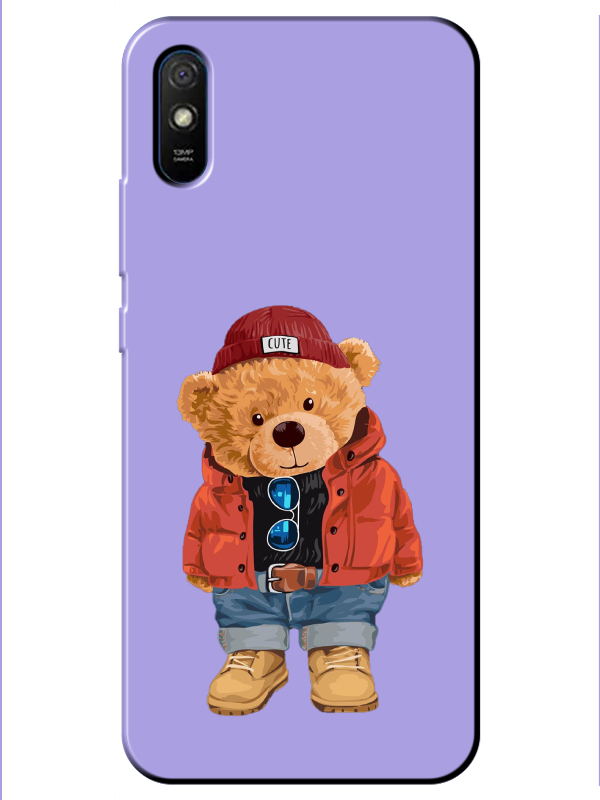 Redmi%209A%20Teddy%20Bear%20Lila%20Telefon%20Kılıfı