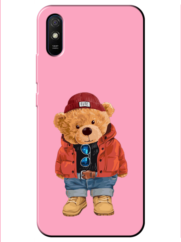 Redmi%209A%20Teddy%20Bear%20Pembe%20Telefon%20Kılıfı