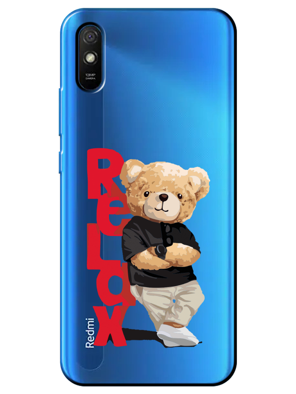 Redmi%209A%20Teddy%20Bear%20Relax%20Şeffaf%20Telefon%20Kılıfı