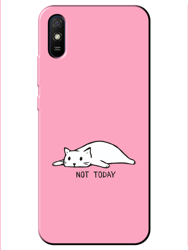 Redmi%209A%20Not%20Today%20Kedi%20Pembe%20Telefon%20Kılıfı