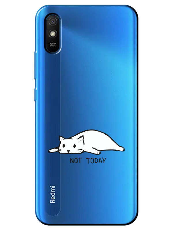 Redmi%209A%20Not%20Today%20Kedi%20Şeffaf%20Telefon%20Kılıfı