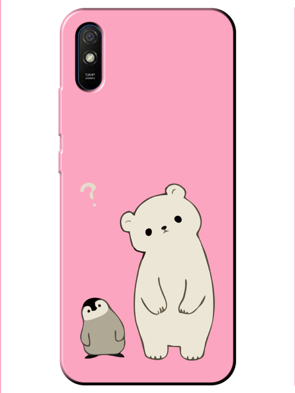 Redmi%209A%20Penguen%20Ve%20Ayıcık%20Pembe%20Telefon%20Kılıfı