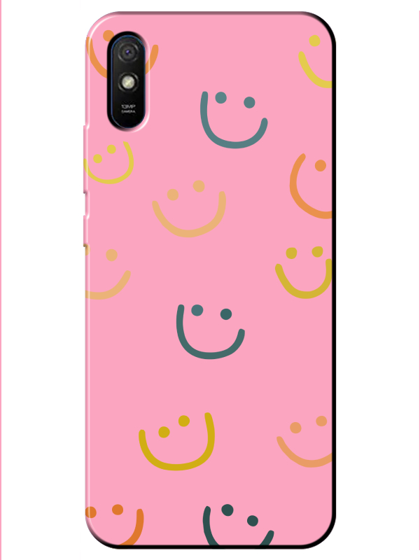 Redmi%209A%20Emoji%20Gülen%20Yüz%20Pembe%20Telefon%20Kılıfı