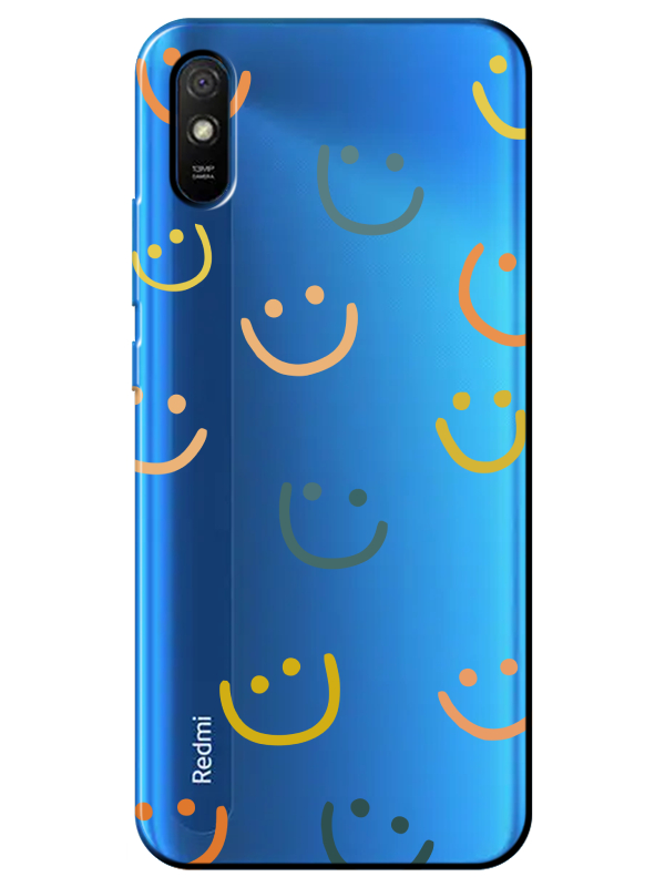 Redmi%209A%20Emoji%20Gülen%20Yüz%20Şeffaf%20Telefon%20Kılıfı